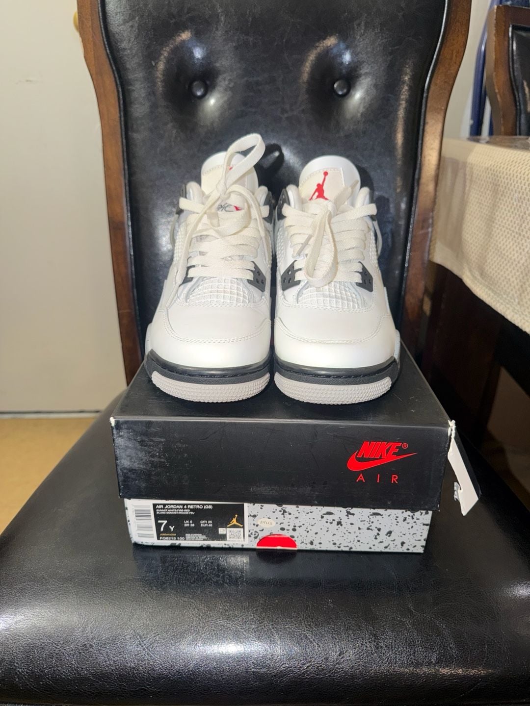 Air Jordan 4 Retro Gs 'White Cement'